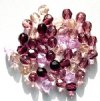 50 6mm Faceted Transparent Amethyst Bead Mix